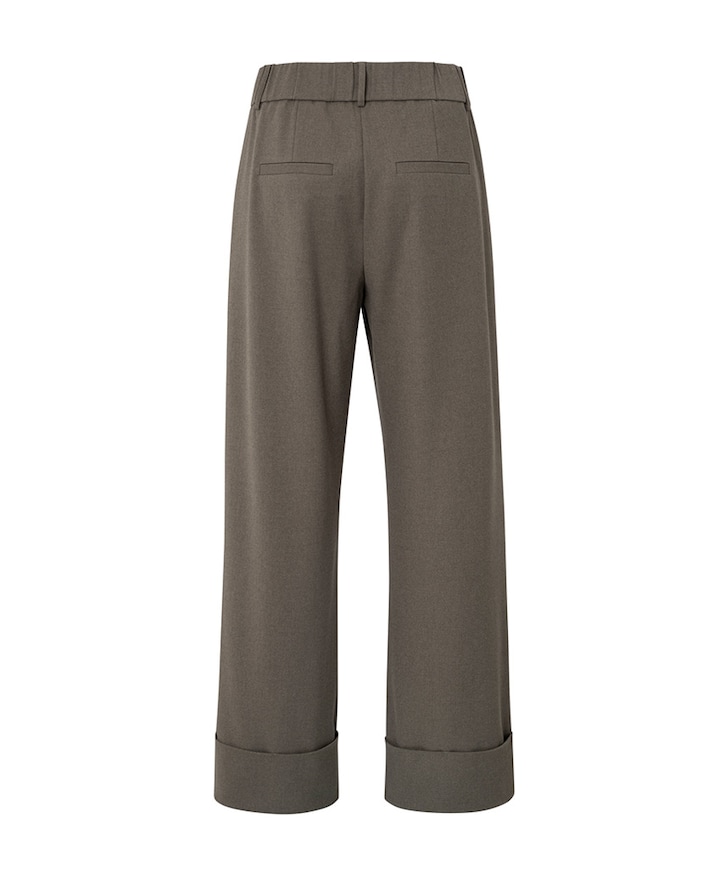 Trousers with turn-ups dames broek grijs