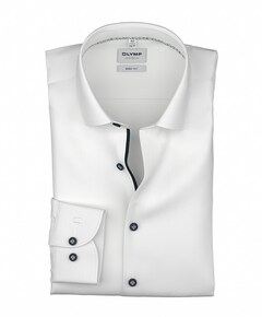 Heren overhemd extra lange mouw wit