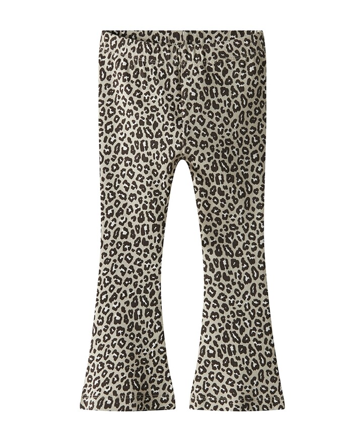 NMFLEOANA FLARED LEGGING broek beige