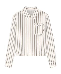 Meisjes blouse lange mouw beige