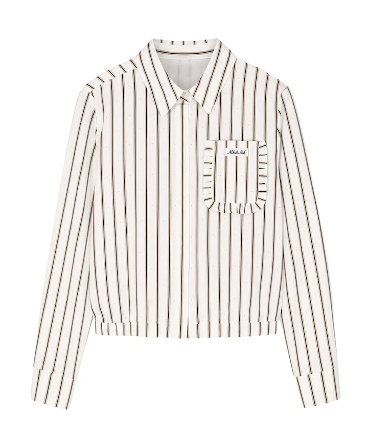 Meisjes blouse lange mouw beige