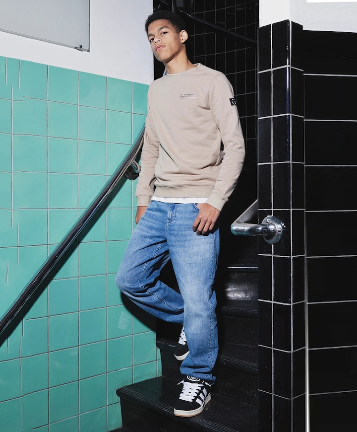 2816 Loose Wide Fit jeans blauw