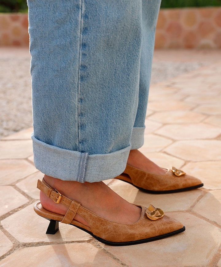 Lea Imani dames slingbacks bruin