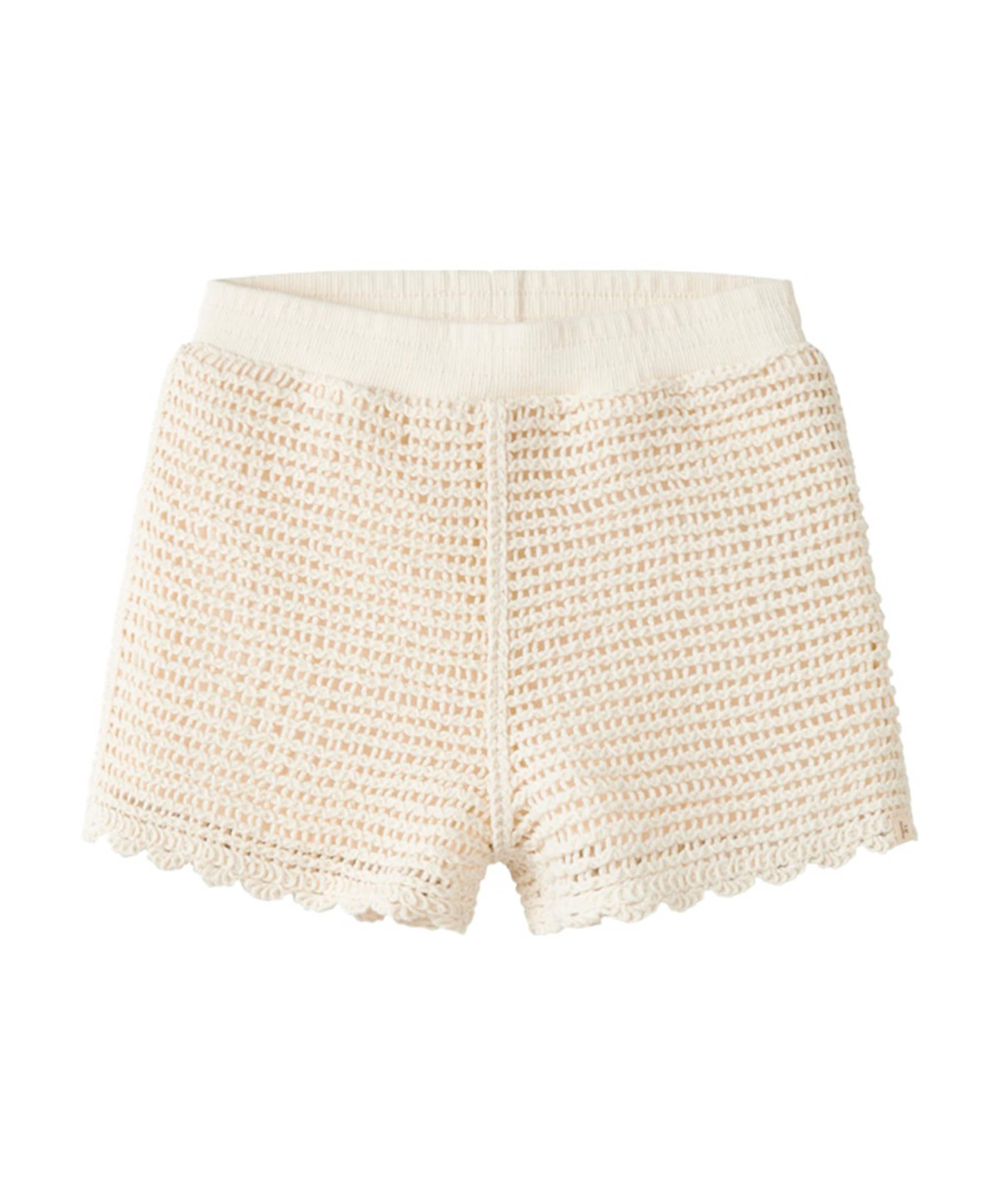 NMFFLORA KNIT LIL meisjes korte broek ecru