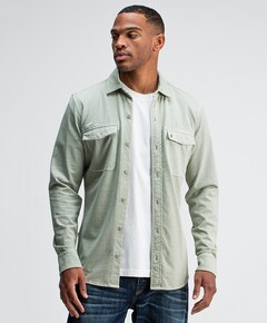 Heren overshirt beige