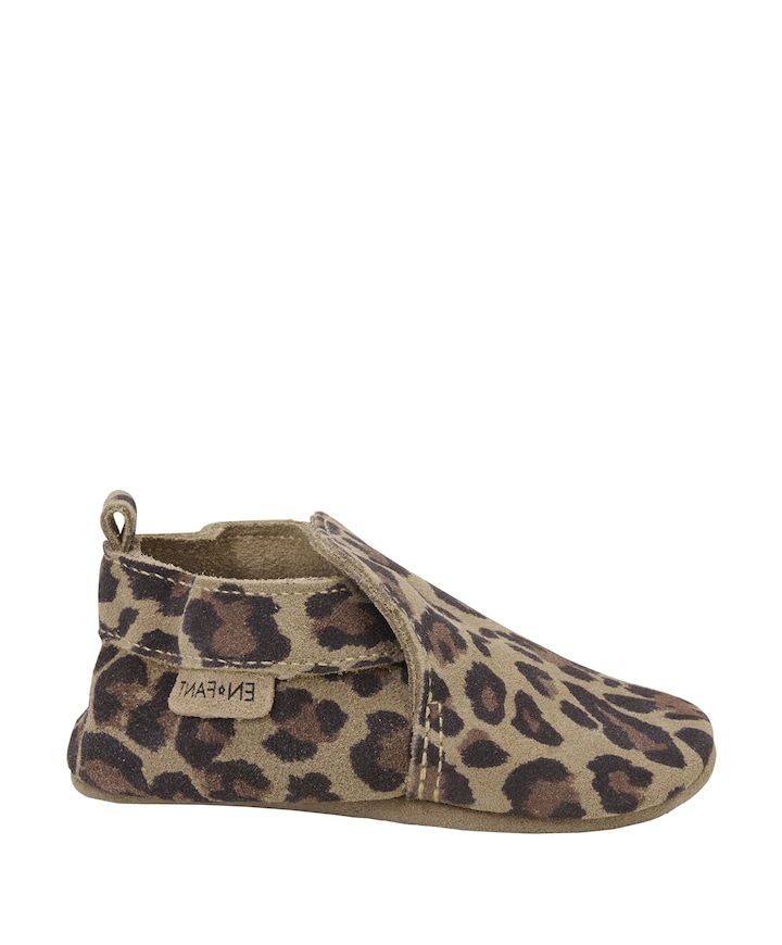 Suede AOP slippers  bruin