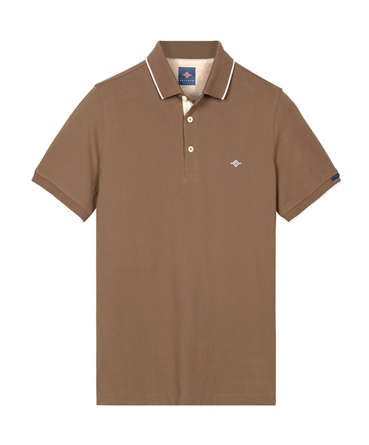 Heren polo bruin