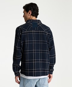 Heren overshirt blauw