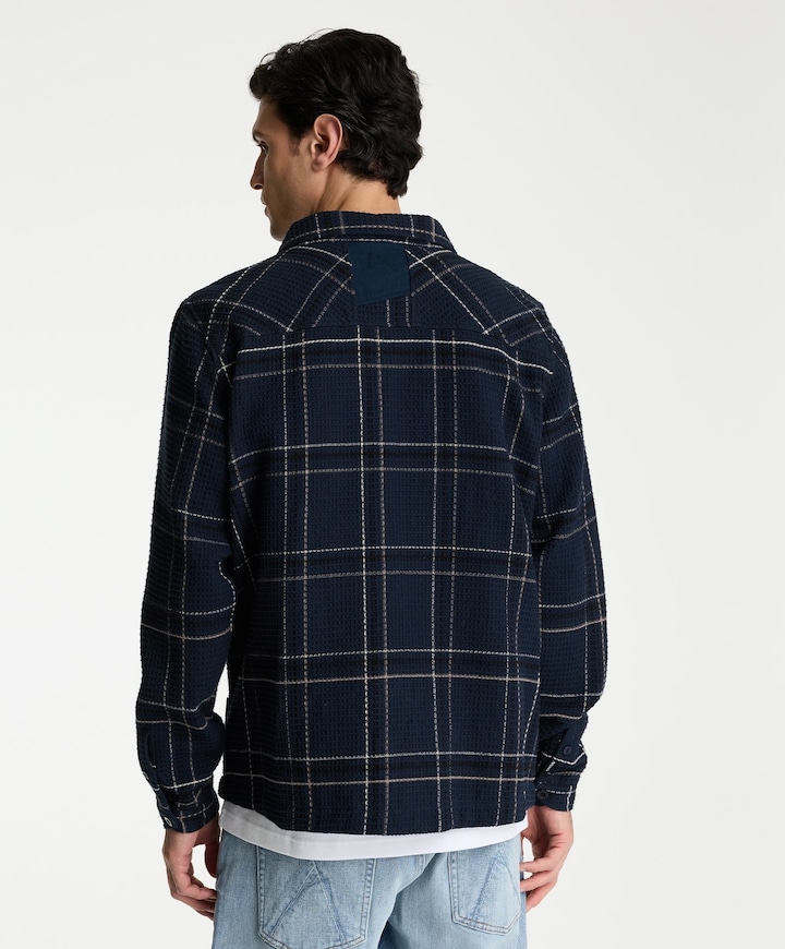 Heren overshirt blauw