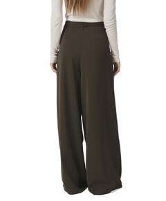 Eddina Woven dames broek bruin