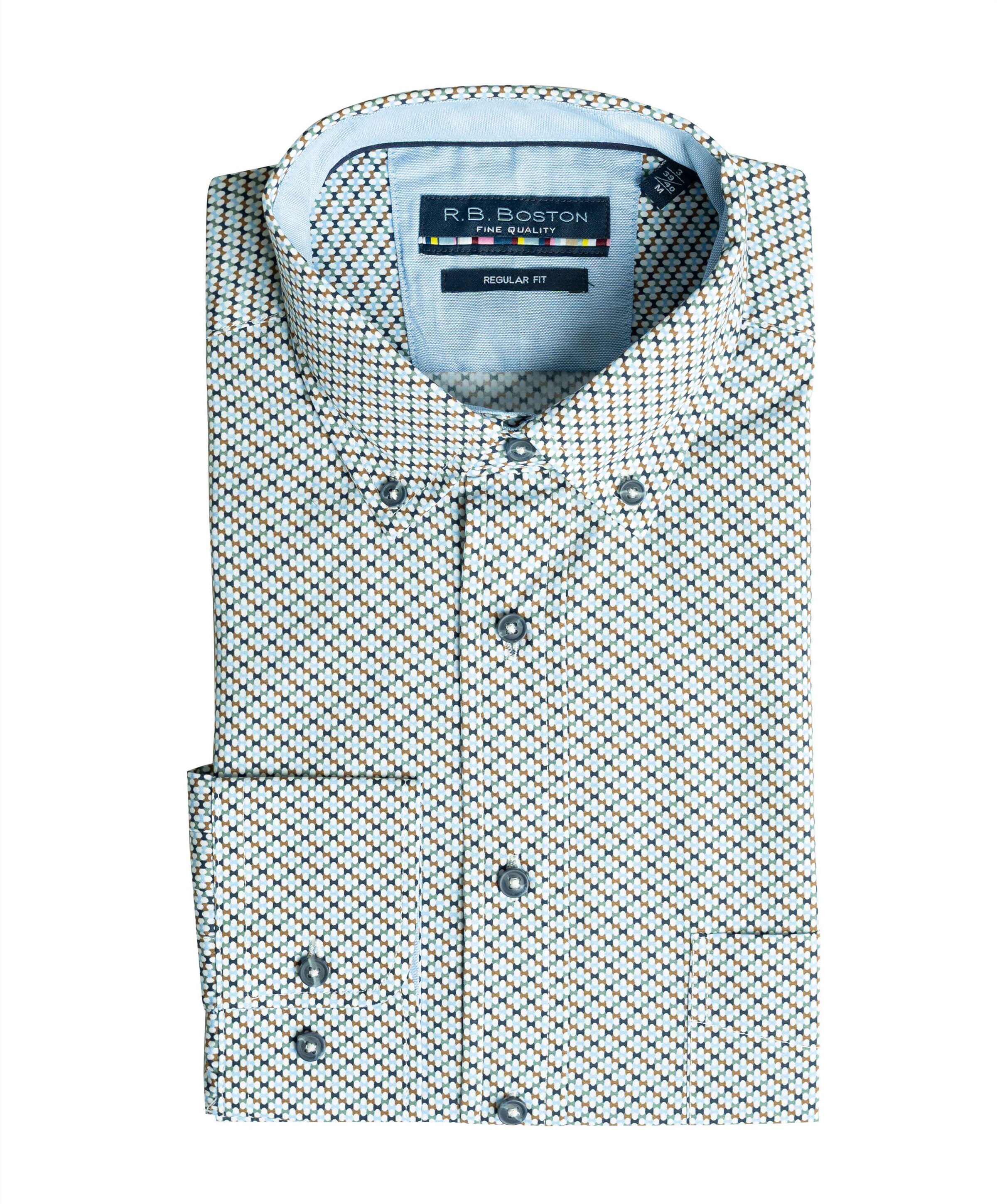 Heren overhemd lange mouw multicolor