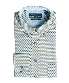 Heren overhemd lange mouw multicolor