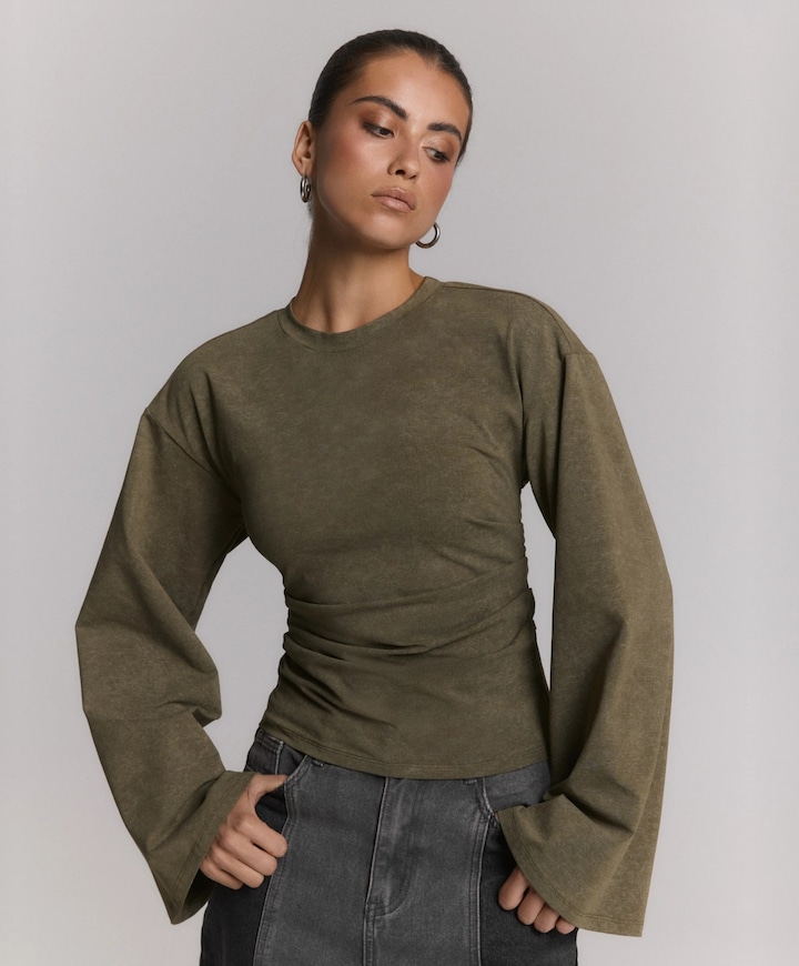 Dames longsleeve groen