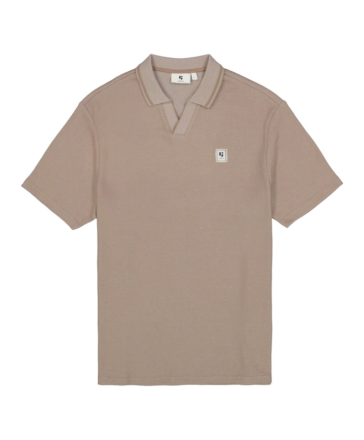 Heren polo beige