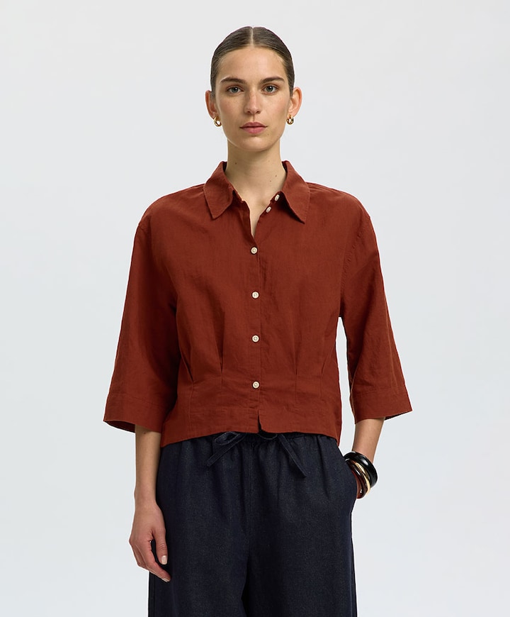 Dames blouse bordeaux