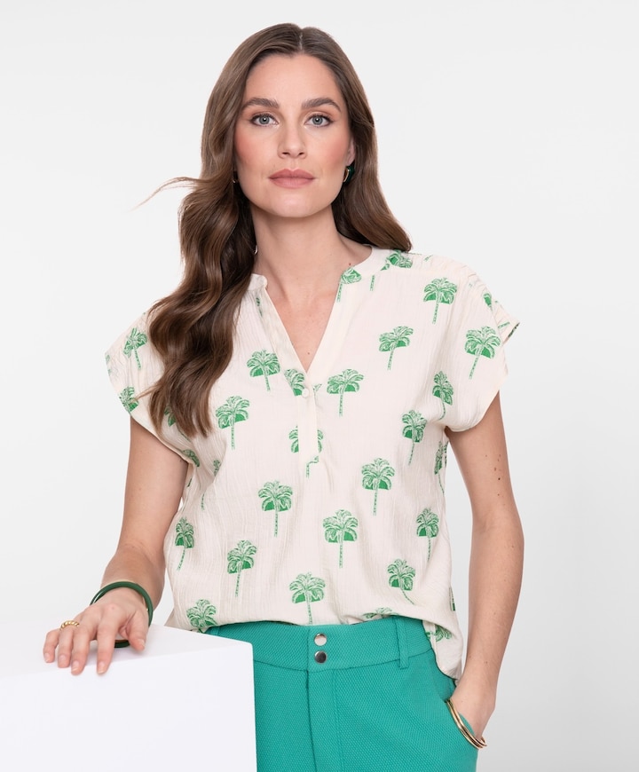 Dames top ecru
