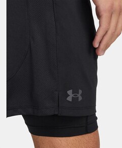 Ua Tech Vent 2in1 Short-blk heren shorts zwart