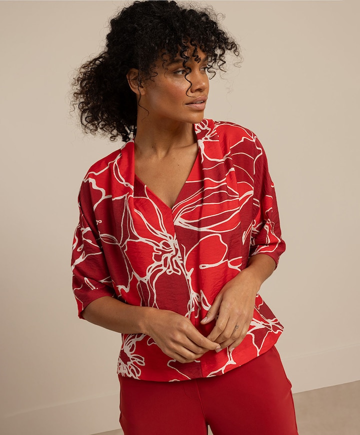 Dames blouse rood