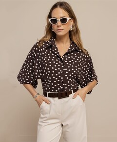 Dames blouse bruin