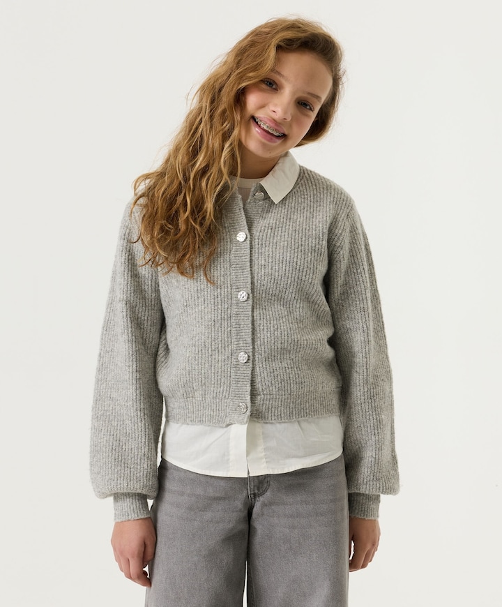 Meisjes vest grijs