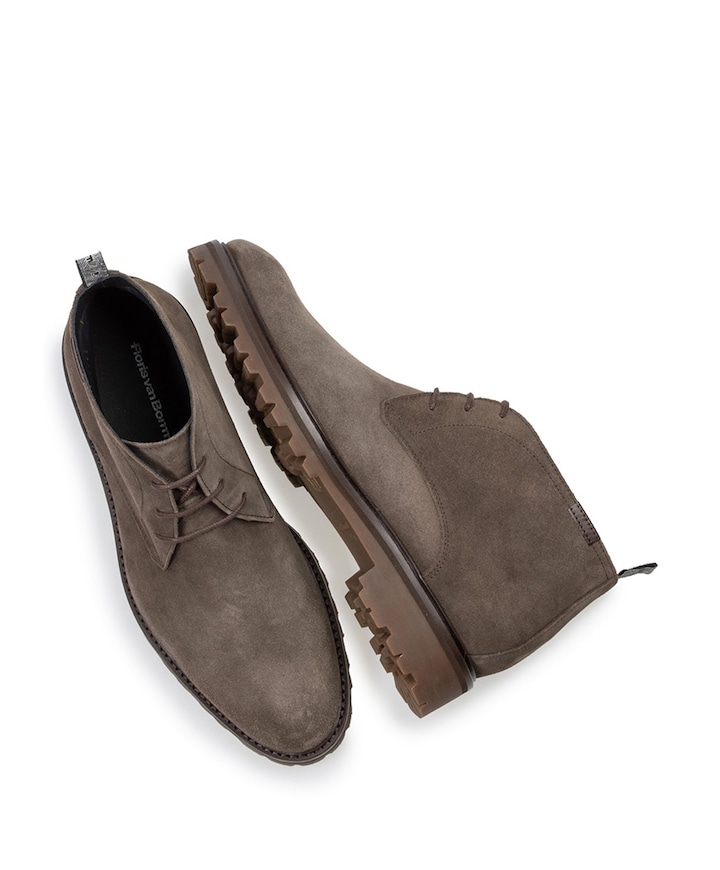heren veterboots beige