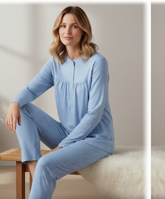Dames pyjamaset blauw