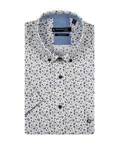 Overhemd korte mouw blauw
