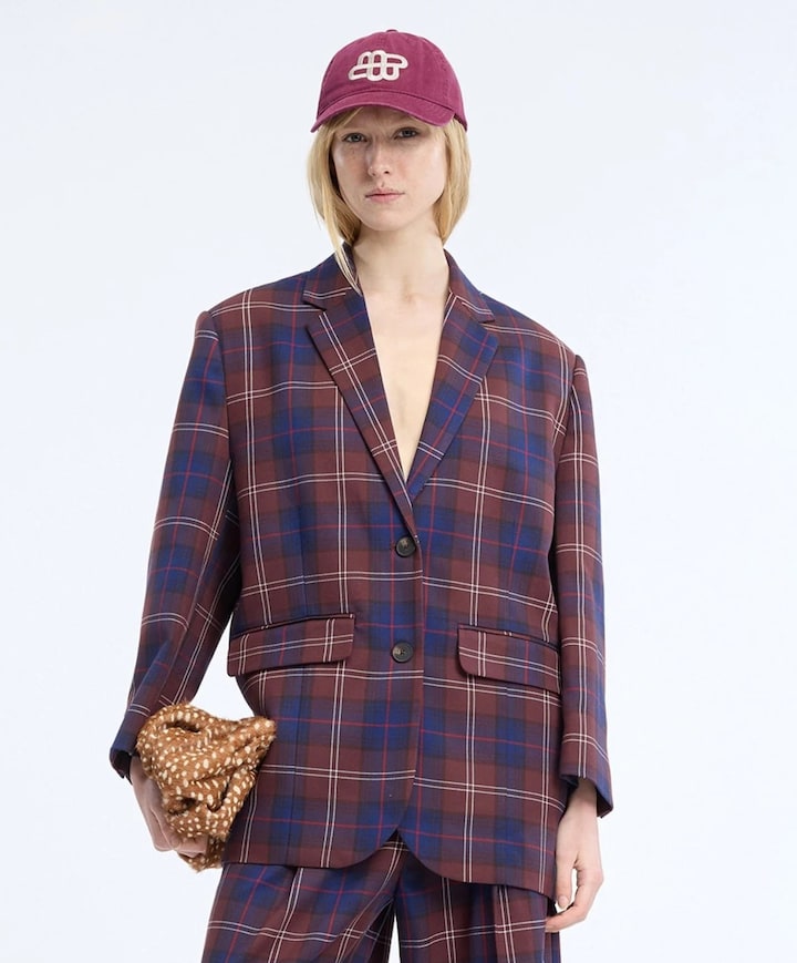Dames blazer bruin