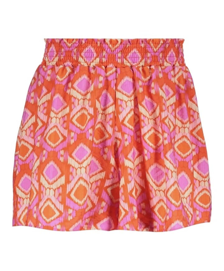 wide all over print meisjes korte broek rood