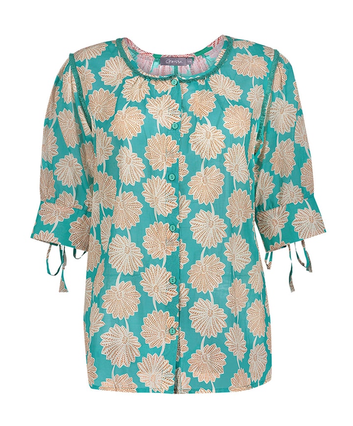 Dames blouse blauw