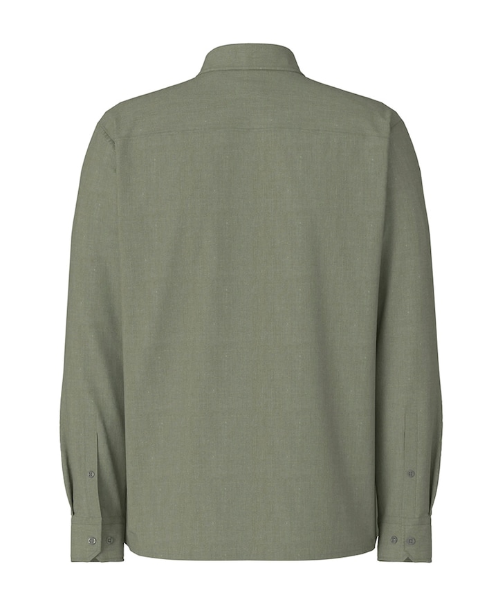Heren overhemd lange mouw groen