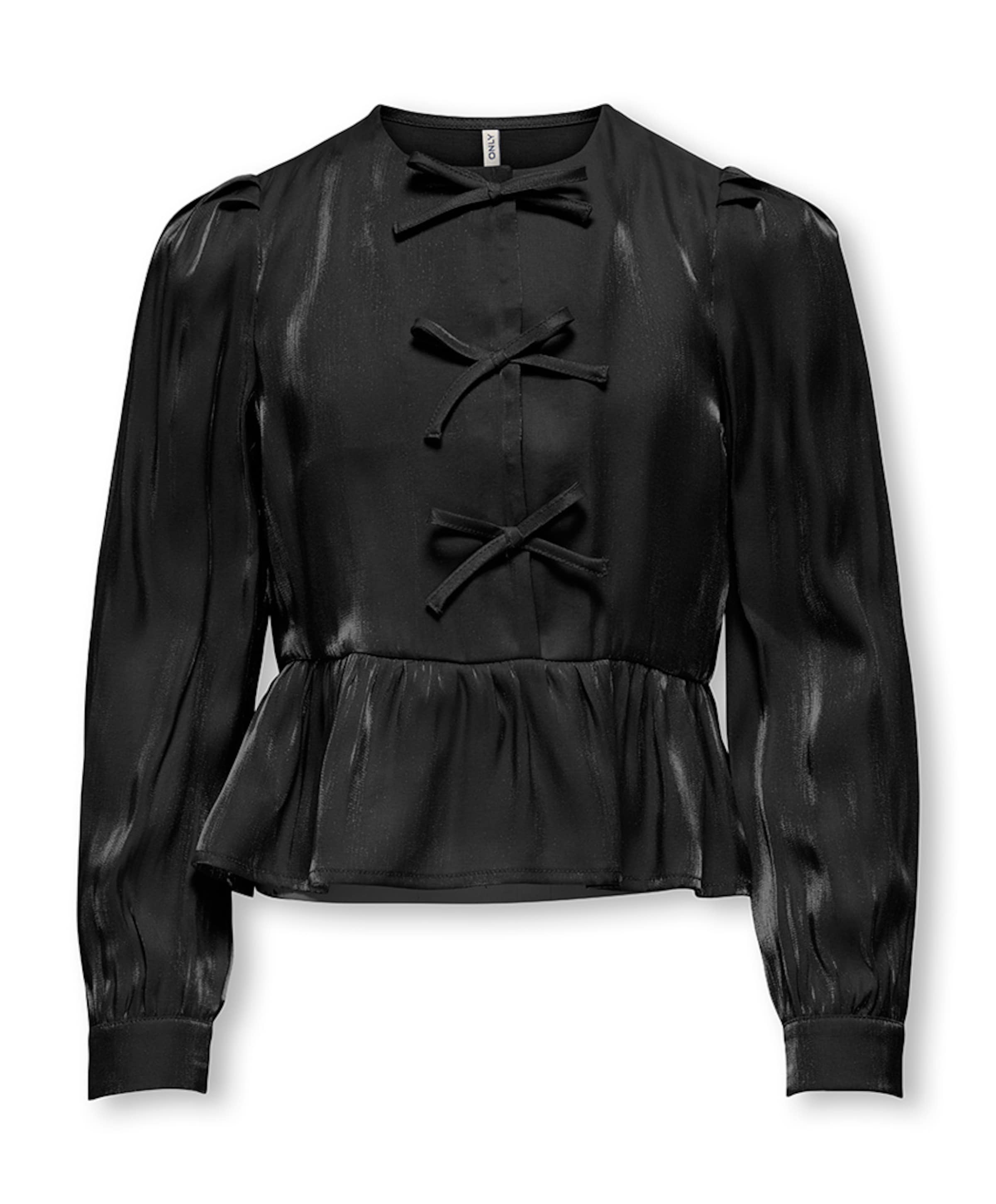 Meisjes blouse lange mouw zwart