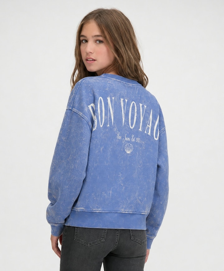 Meisjes sweater blauw