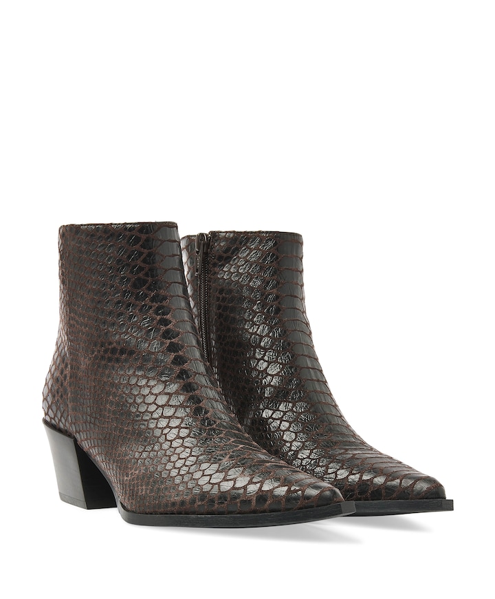 Kate Malina dames enkellaarzen bruin