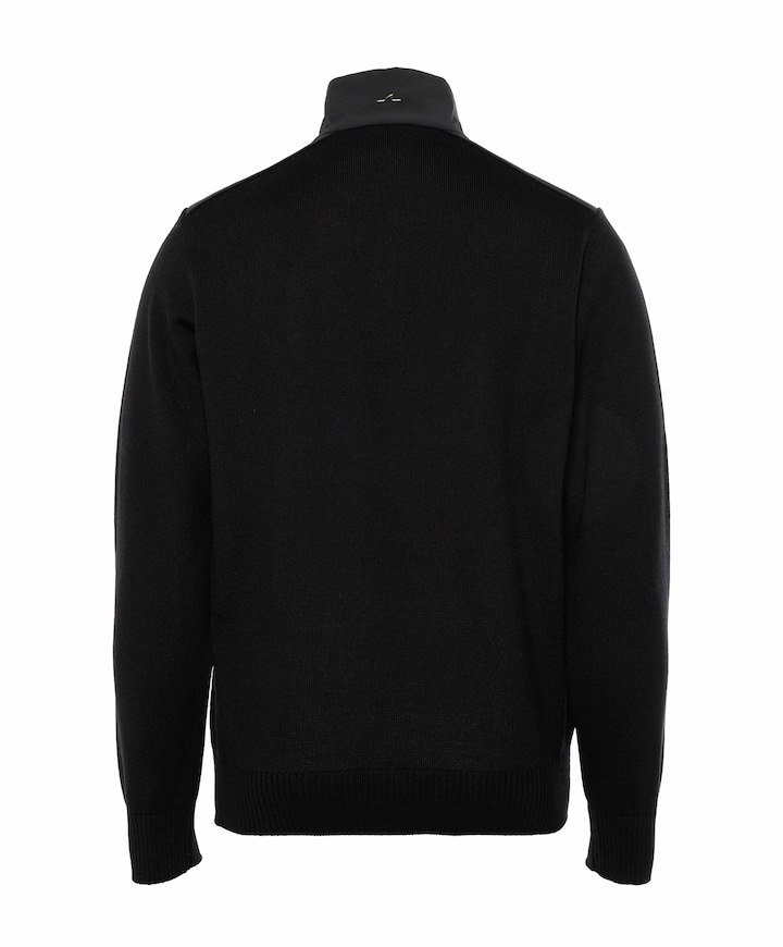 Heren trui met rits zwart