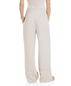 Franjedetails dames broek ecru