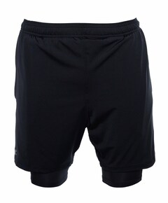 Ua Tech Vent 2in1 blk short zwart