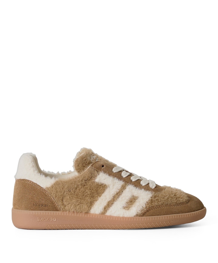 MOHAIR dames sneakers bruin