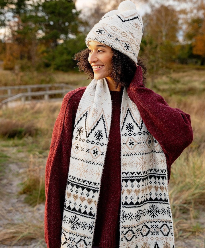 Dames sjaal ecru