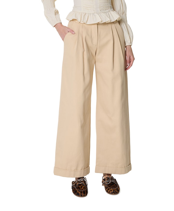 Smith serge dames pantalon beige