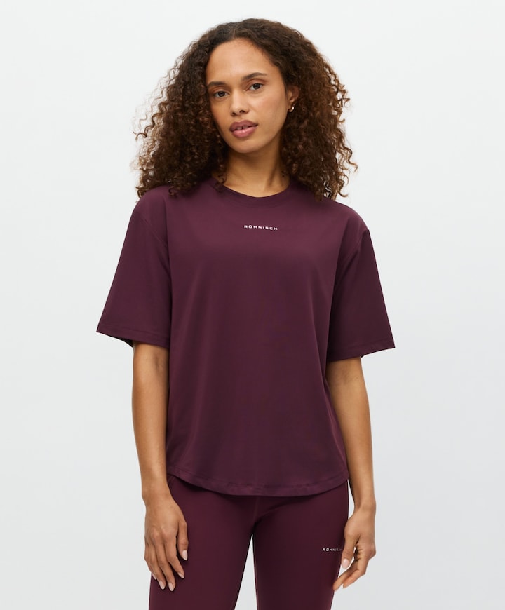 Dames t-shirt bordeaux