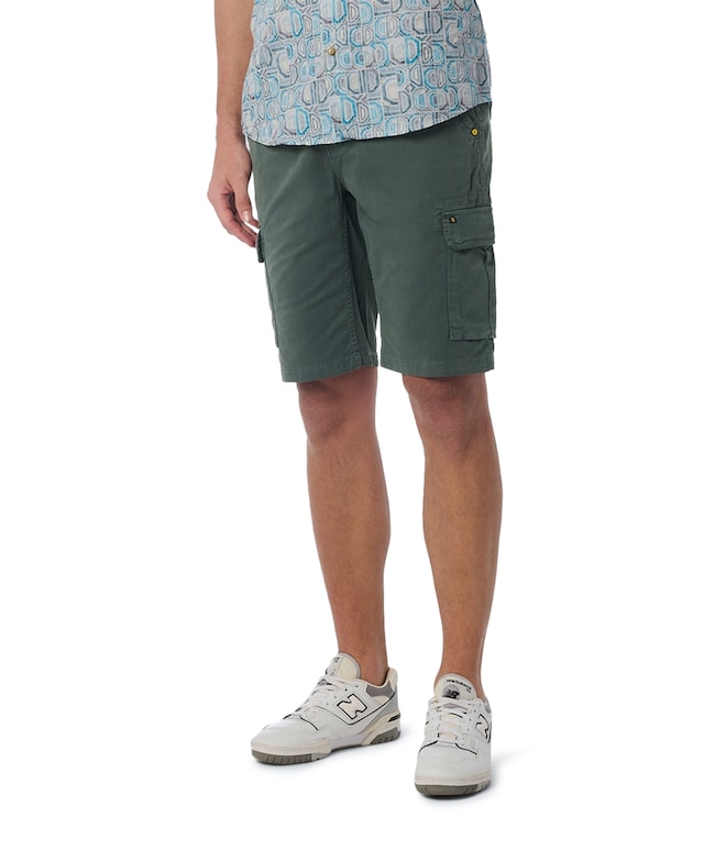 Short Cargo Garment Dyed + Stone Wa korte broek groen