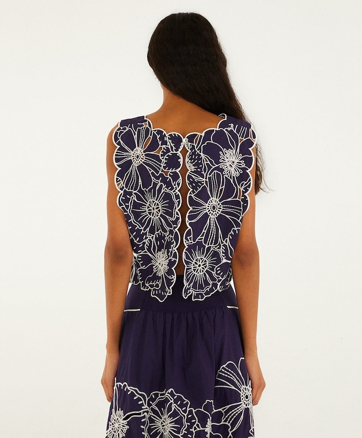 Dames top blauw