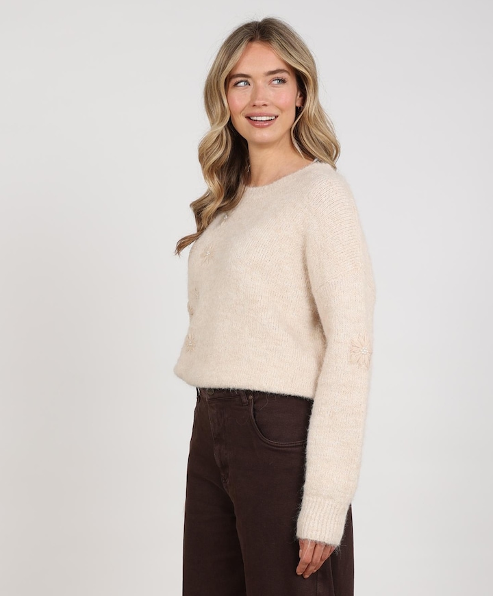 Dames trui beige