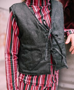 Meisjes gilet grijs