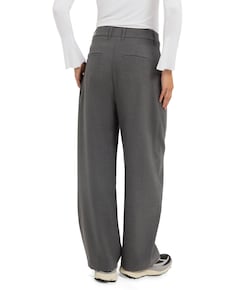 Geweven dames broek grijs
