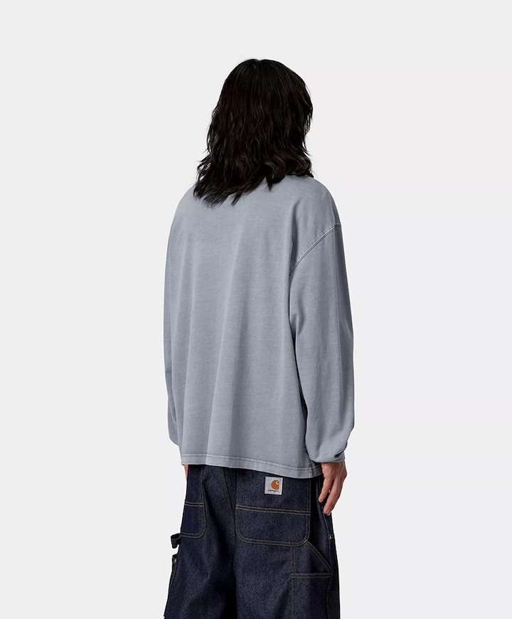 Heren longsleeve blauw