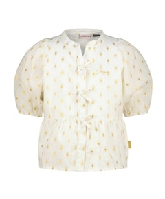Meisjes blouse korte mouw goud