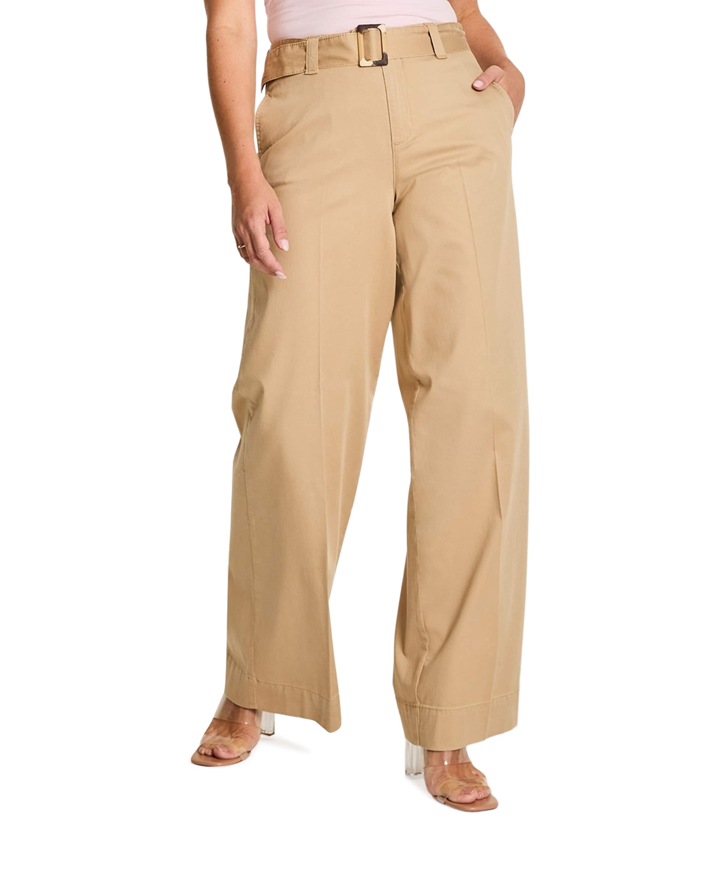 Cloe (Belt) - Cotton Tencel - 444 - dames broek beige