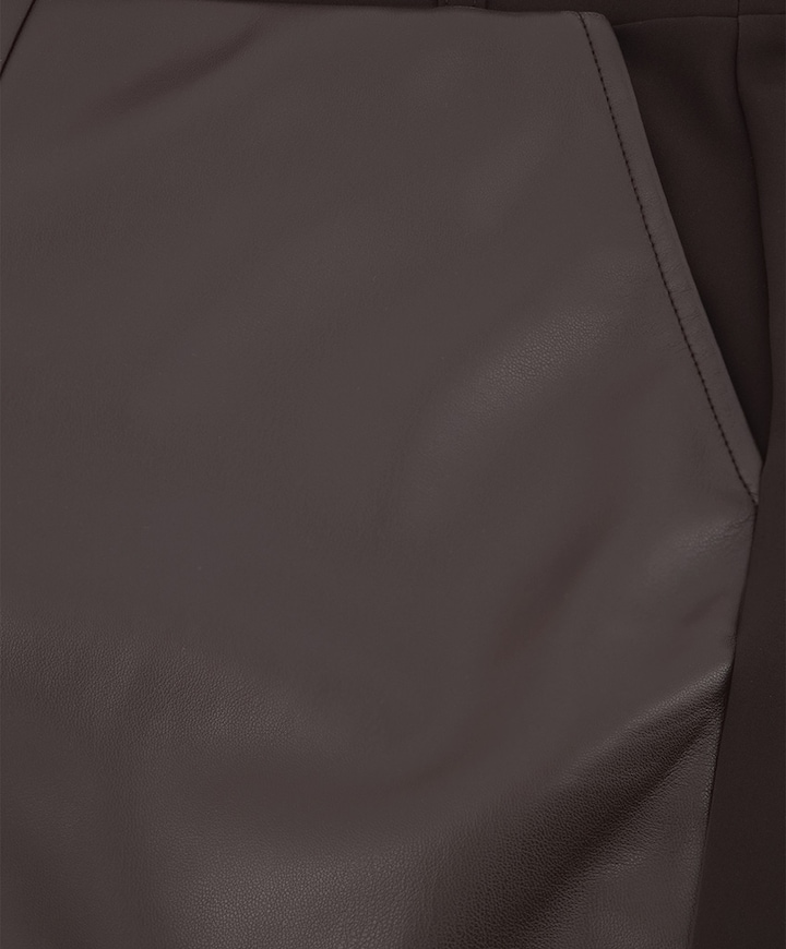 Anne faux leather broek bruin